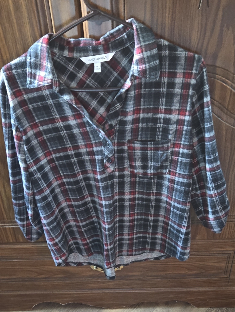 Emily Daniels Black and Red Plaid Women's Skirt